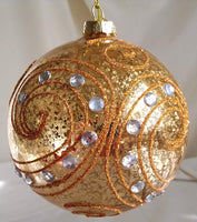 Golden Glass Christmas Ornaments