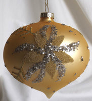 Golden Glass Christmas Ornaments