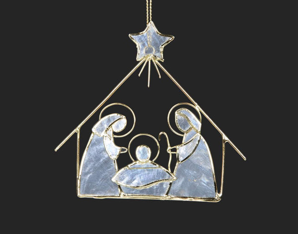 Capiz Nativity Ornament