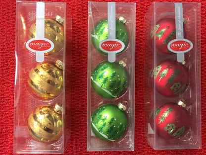 Glass Christmas Bulb Set