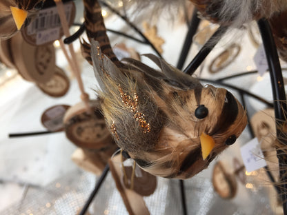 Mini Rustic Feather  Birds