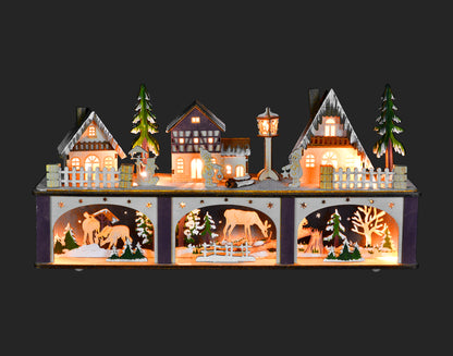 Two-Tier Lasercut Scene with Lights