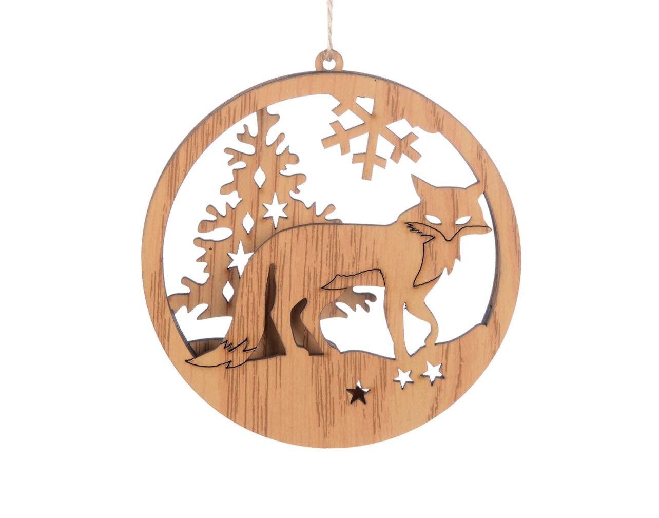 3D  Natural Wooden Ornaments