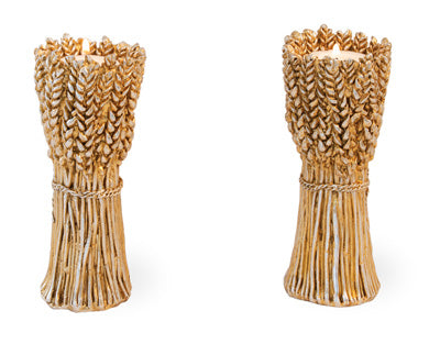 Wheat Pillar Candle Holder