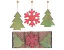 Wood Ornament Set