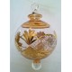 Amber Egyptian glass Christmas tree ball with gold