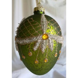 Bright  Green  Glass Christmas Ornaments