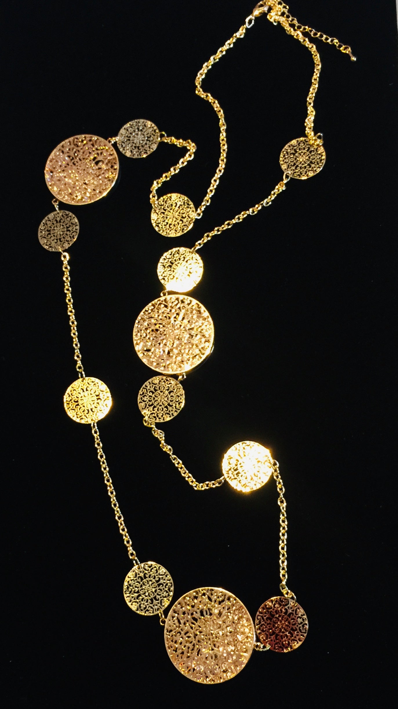 Circle and Ball Pendant Necklace