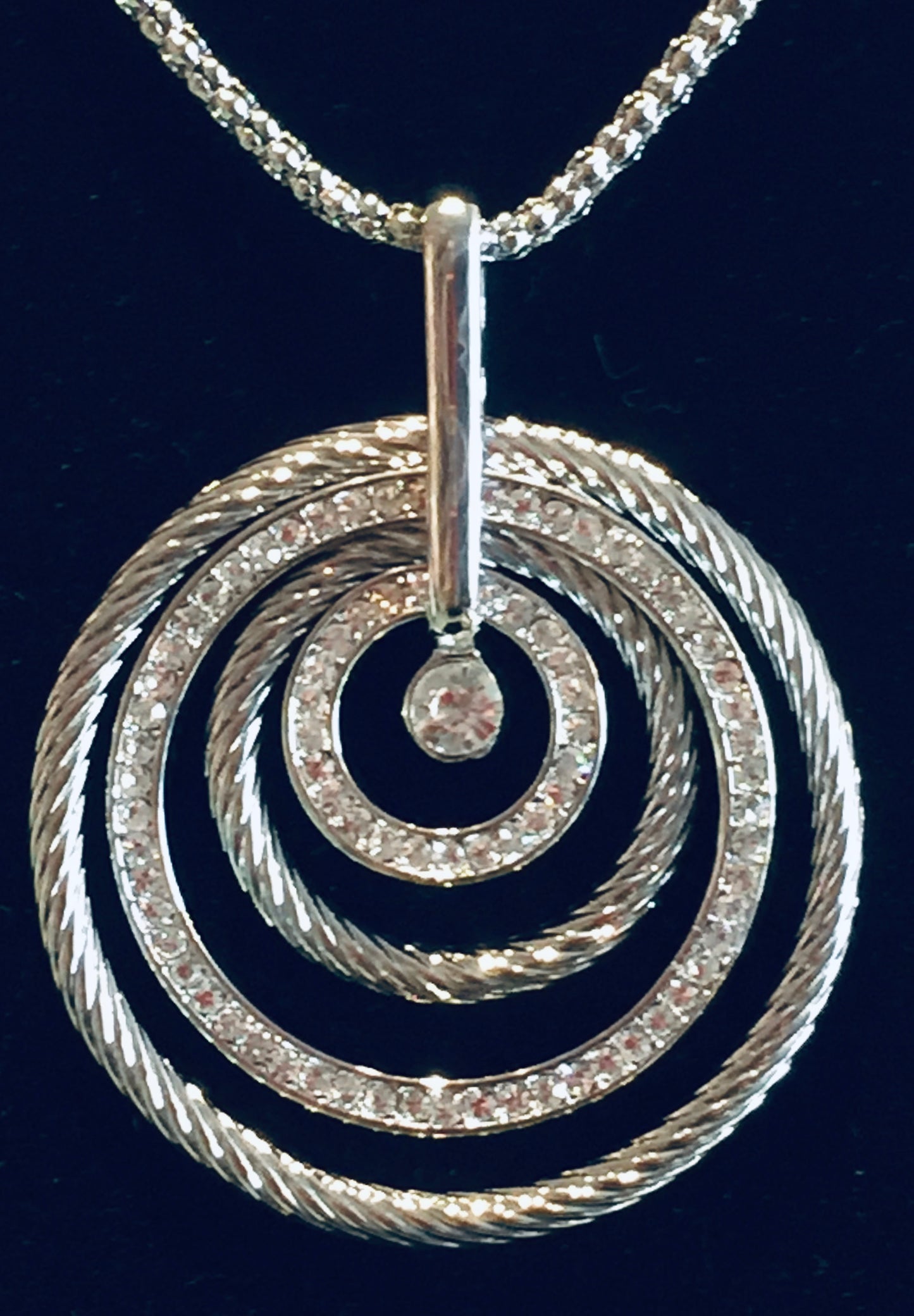 Circle and Ball Pendant Necklace