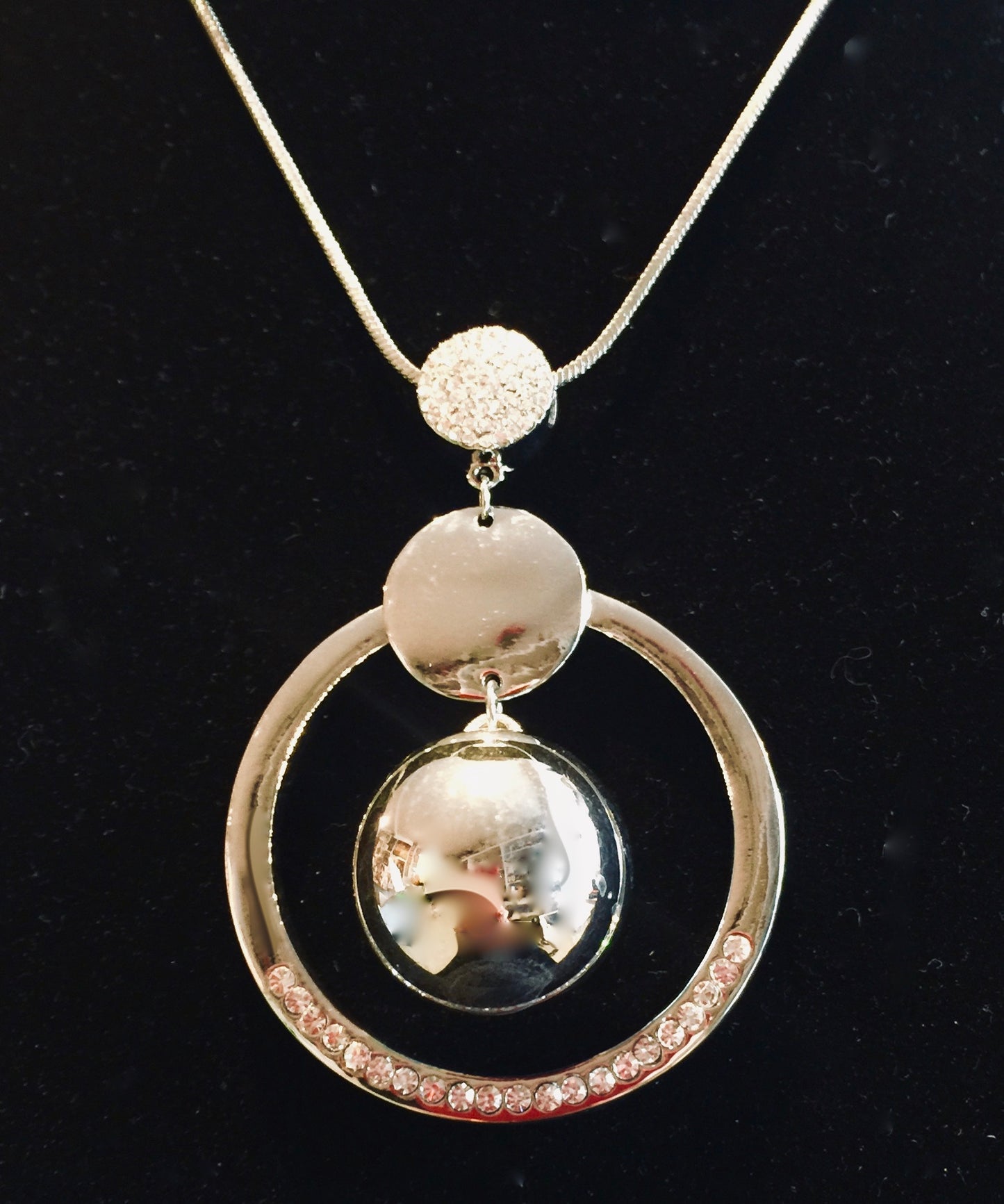 Circle and Ball Pendant Necklace