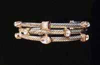 Two Tone Triple Stand Bracelet with Rose Gold