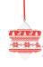 Red and White Nordic  Ornament