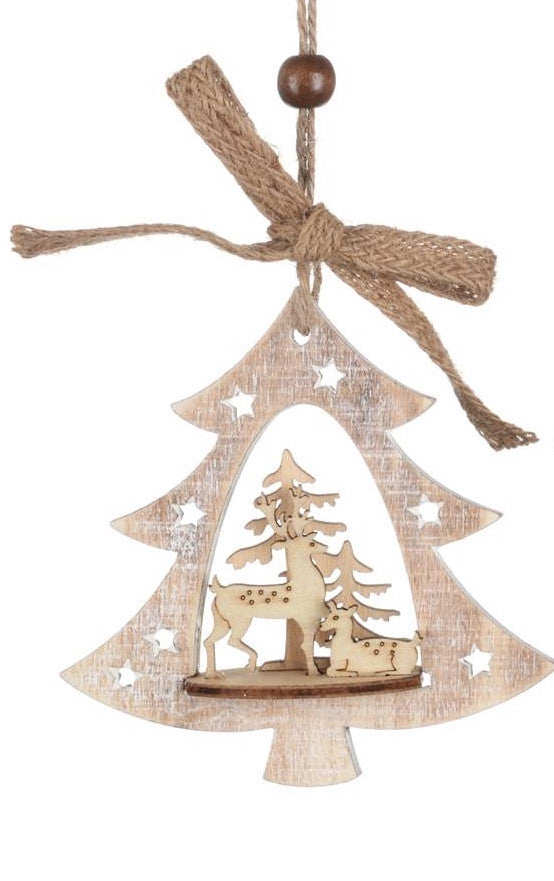 Natural Wood 3D Ornament
