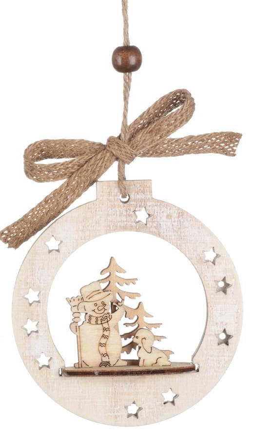 Natural Wood 3D Ornament