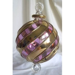 Gold and purple Christmas tree ball