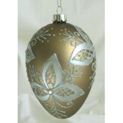 Soft Green Egg shaped Glass Christmas ornament