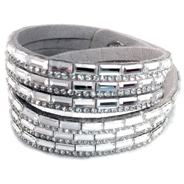 Jacqueline Kent Rectangle Crystal Wrap Bracelet