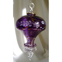 Purple mushroom Christmas tree ornament