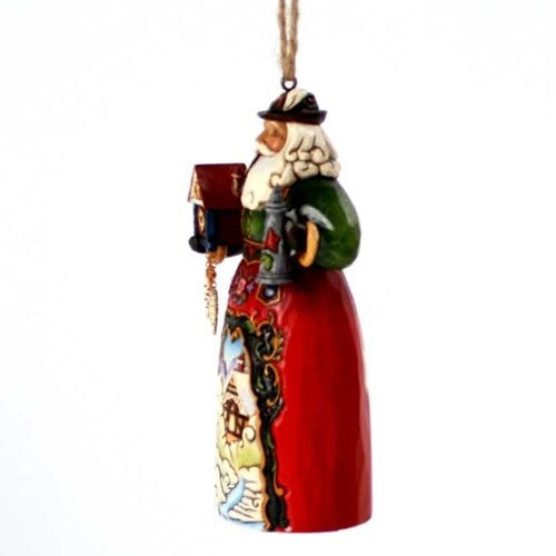 German Frohe Weihnachten Santa Hanging Ornament