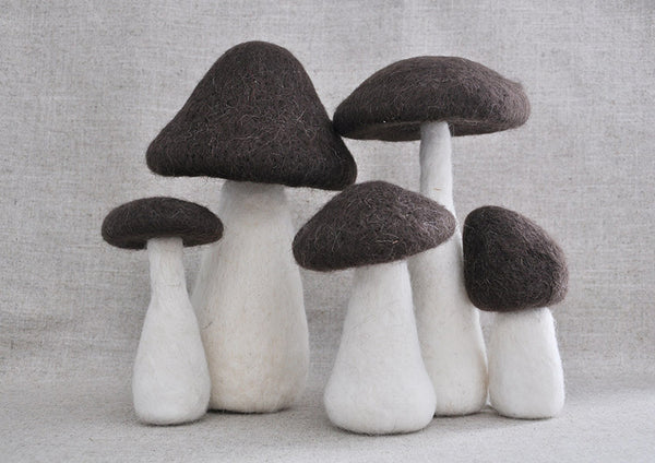 Felted Mushrooms Home Decor